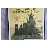 Framed Vintage Norway Travel Poster by Olthar Holmboe 1905