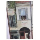 Framed Street Scene Print of Paris CafÃ©s and Shops