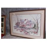 Framed Watercolor Painting by Nancy Lund 