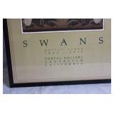 Framed Swan Art Print by Walter Crane - Portal Gallery