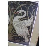 Framed Swan Art Print by Walter Crane - Portal Gallery