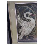 Framed Swan Art Print by Walter Crane - Portal Gallery
