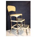 Vintage Yellow Cosco Step Stool Chair