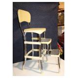 Vintage Yellow Cosco Step Stool Chair
