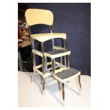 Vintage Yellow Cosco Step Stool Chair