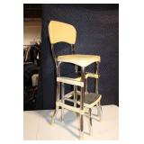 Vintage Yellow Cosco Step Stool Chair