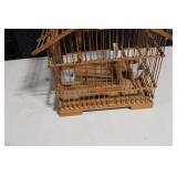 Handcrafted Wood and Bamboo Bird Cage