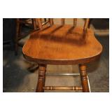 Set of 4 Wooden Bar Stools with Spindle Backrest