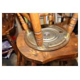 Set of 4 Wooden Bar Stools with Spindle Backrest