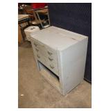 Industrial Metal Drawer Cabinet with Open Storage