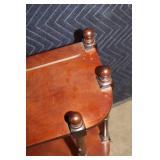 Vintage Wooden 3-Tier Folding Shelf with Mahogany Finish