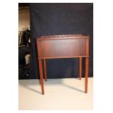 Vintage Wooden End Table with Two Drawers