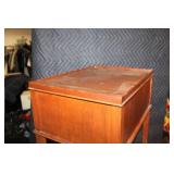 Vintage Wooden End Table with Two Drawers