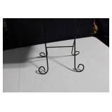 Folding Metal Plant Stand with Mosaic Butterfly Design