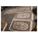 Set of 3 Floral Pattern Area Rugs