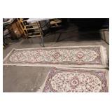 Set of 3 Floral Pattern Area Rugs