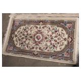 Set of 3 Floral Pattern Area Rugs