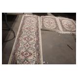 Set of 3 Floral Pattern Area Rugs