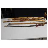 Set of 6 Handcrafted Hiking and Walking Sticks
