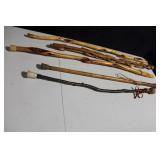 Set of 6 Handcrafted Hiking and Walking Sticks