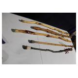 Set of 6 Handcrafted Hiking and Walking Sticks