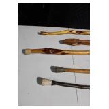Set of 6 Handcrafted Hiking and Walking Sticks