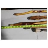 Set of 6 Handcrafted Hiking and Walking Sticks