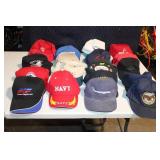 Collection of 17 Aviation and Military Baseball Caps
