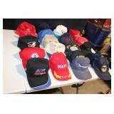 Collection of 17 Aviation and Military Baseball Caps