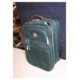 Olympia Elegance Green Rolling Suitcase with Locks