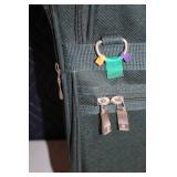 Olympia Elegance Green Rolling Suitcase with Locks