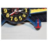Vintage Biplane Metal Wall Clock