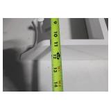 White Wooden Wall Shelf with Heart Cutout and Pegs