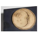Wooden Box with Moon and Sun Top Relief