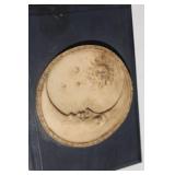 Wooden Box with Moon and Sun Top Relief