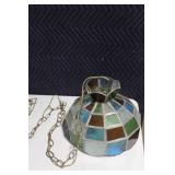 Vintage Tiffany Style Stained Glass Hanging Lamp