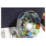 Vintage Tiffany Style Stained Glass Hanging Lamp