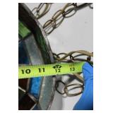Vintage Tiffany Style Stained Glass Hanging Lamp