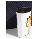 Vintage Garfield Metal Trash Bin