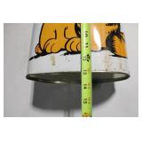 Vintage Garfield Metal Trash Bin