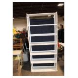 White Six-Shelf Bookcase or Display Unit