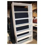 White Six-Shelf Bookcase or Display Unit