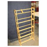 Wooden DVD/CD/VHS Storage Rack with Adjustable Shelves