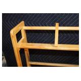 Wooden DVD/CD/VHS Storage Rack with Adjustable Shelves