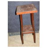 Vintage Wooden Plant Stand with Two Tiers