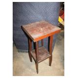 Vintage Wooden Plant Stand with Two Tiers