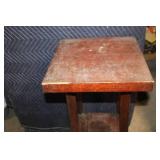 Vintage Wooden Plant Stand with Two Tiers