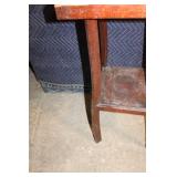 Vintage Wooden Plant Stand with Two Tiers