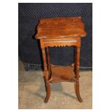 Vintage Wooden Plant Stand with Decorative Legs