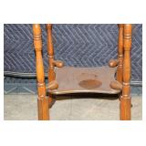 Vintage Wooden Plant Stand with Decorative Legs